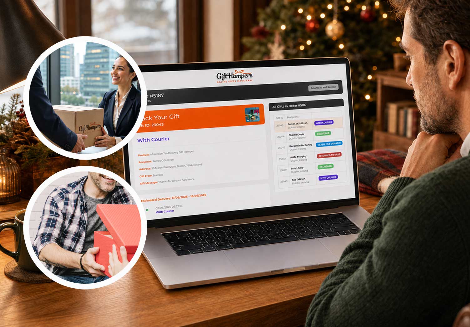 realtime tracking corporate gift hamper delivery in Poland